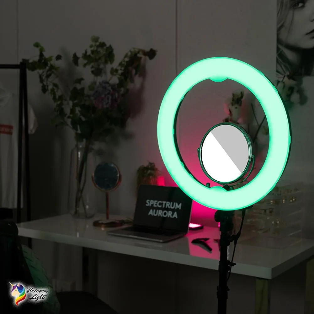 19" LED RGB Rainbow Ring Light - 'Unicorn'