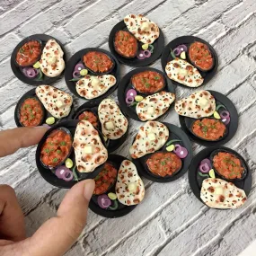 Butter Chicken Naan Indian Miniature Food Magnet