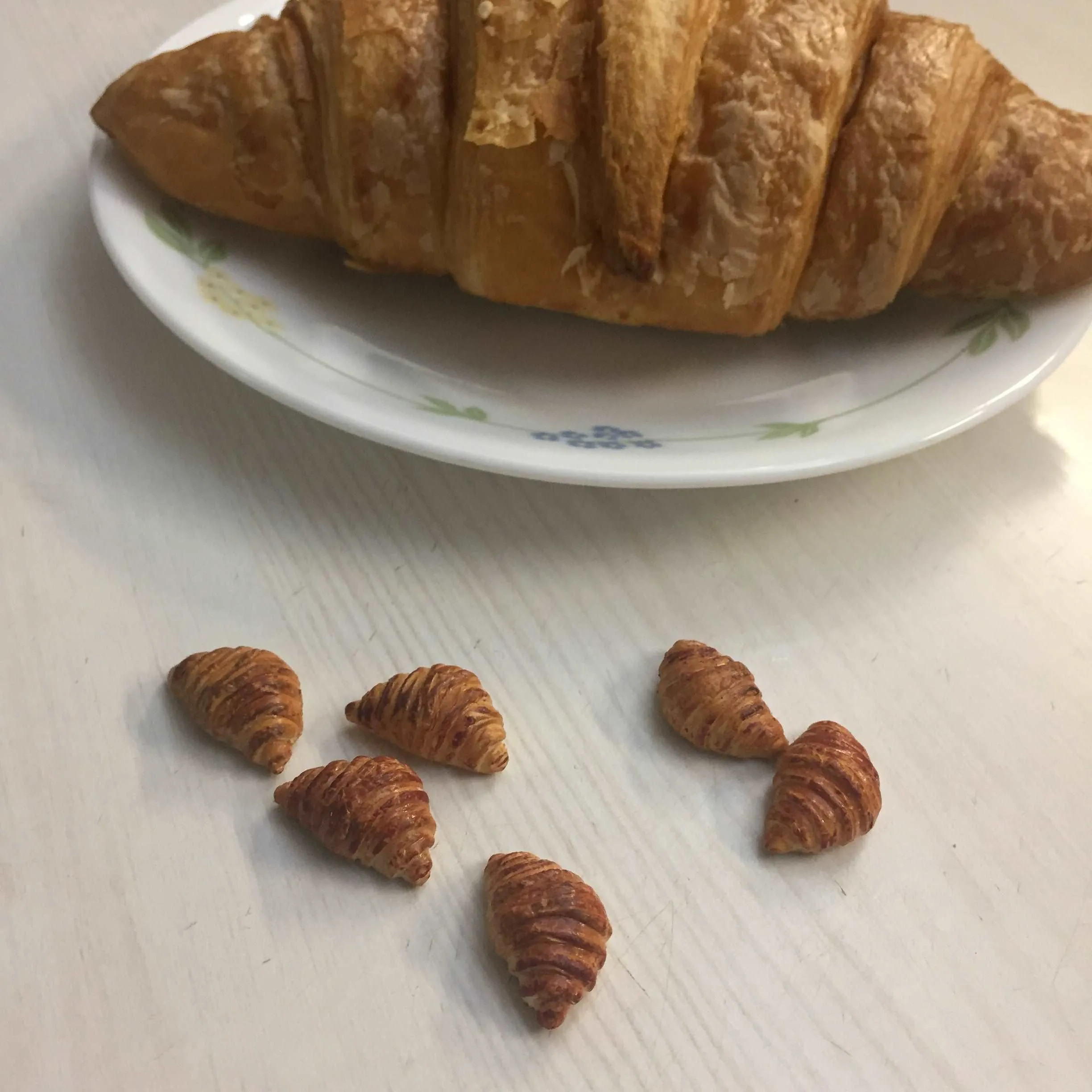 Coffee Croissant Miniature Food Magnet