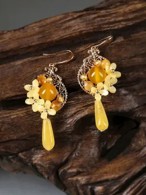 Dangle Earrings: Sunflower