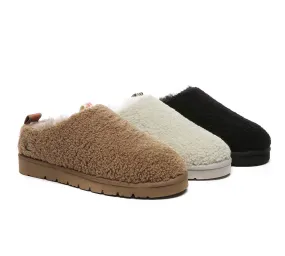 EVERAU® UGG Slippers Sheepskin Wool Plush Ankle Teddycozy