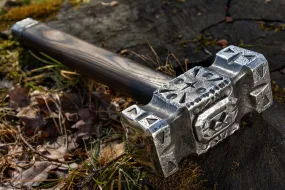 Hand-Forged Blacksmith Hammer With Runes