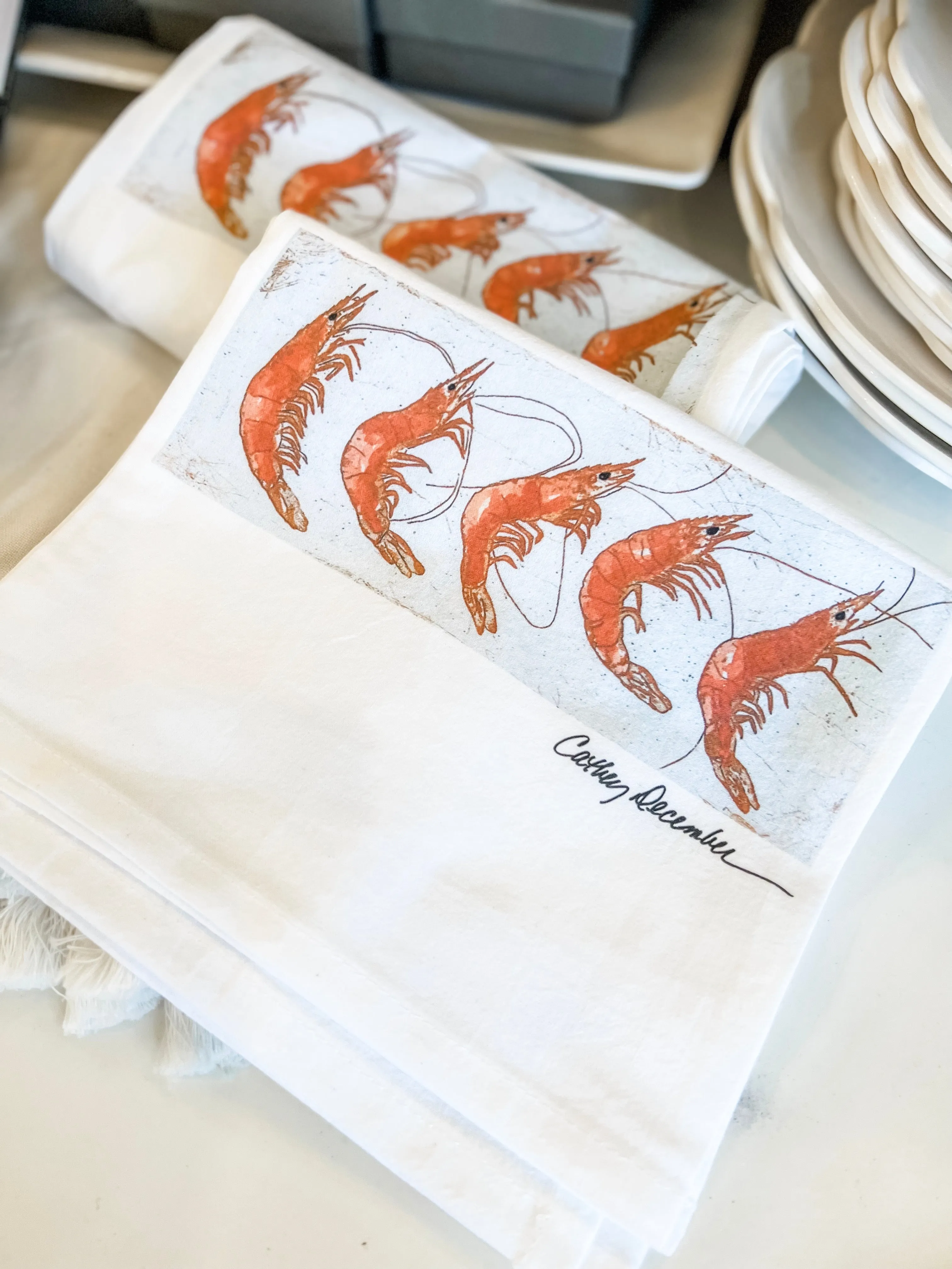 Hand Towel Cathey December - Shrimp