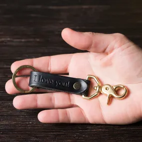 Personalized Leather Keychain