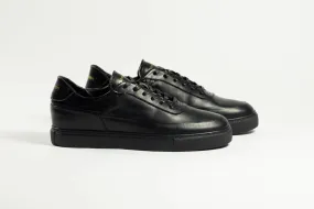 Sneakers SATURNE en cuir noir