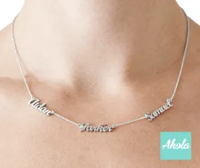 SP012 Multi name 925 Sterling Sliver Necklace